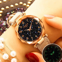 Load image into Gallery viewer, Women Watches Fashion minimalism Bracelet Watch Woman Relogio Leather Rhinestone Analog Quartz Watch Female Clock Montre Femme