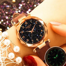 Load image into Gallery viewer, Women Watches Fashion minimalism Bracelet Watch Woman Relogio Leather Rhinestone Analog Quartz Watch Female Clock Montre Femme