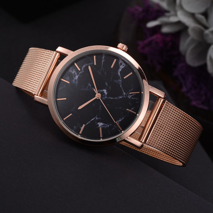 Relojes Mujer 2019 Fashion New Arrival Trendy Women Quartz Watch Alloy Wrist Watch Marble Grain Clock Jewelry Gift For Women