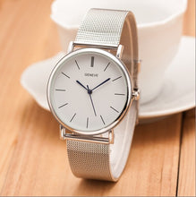 Load image into Gallery viewer, Drop shipping Fashion Silver Mesh Quartz Watch Women Metal Stainless Steel Dress Watches Relogio Feminino Gift Clock montre
