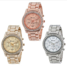 Load image into Gallery viewer, Geneva Classic Luxury Rhinestone Watch Women Watches Fashion Ladies Watch Women's Watches Clock Relogio Feminino Reloj Mujer